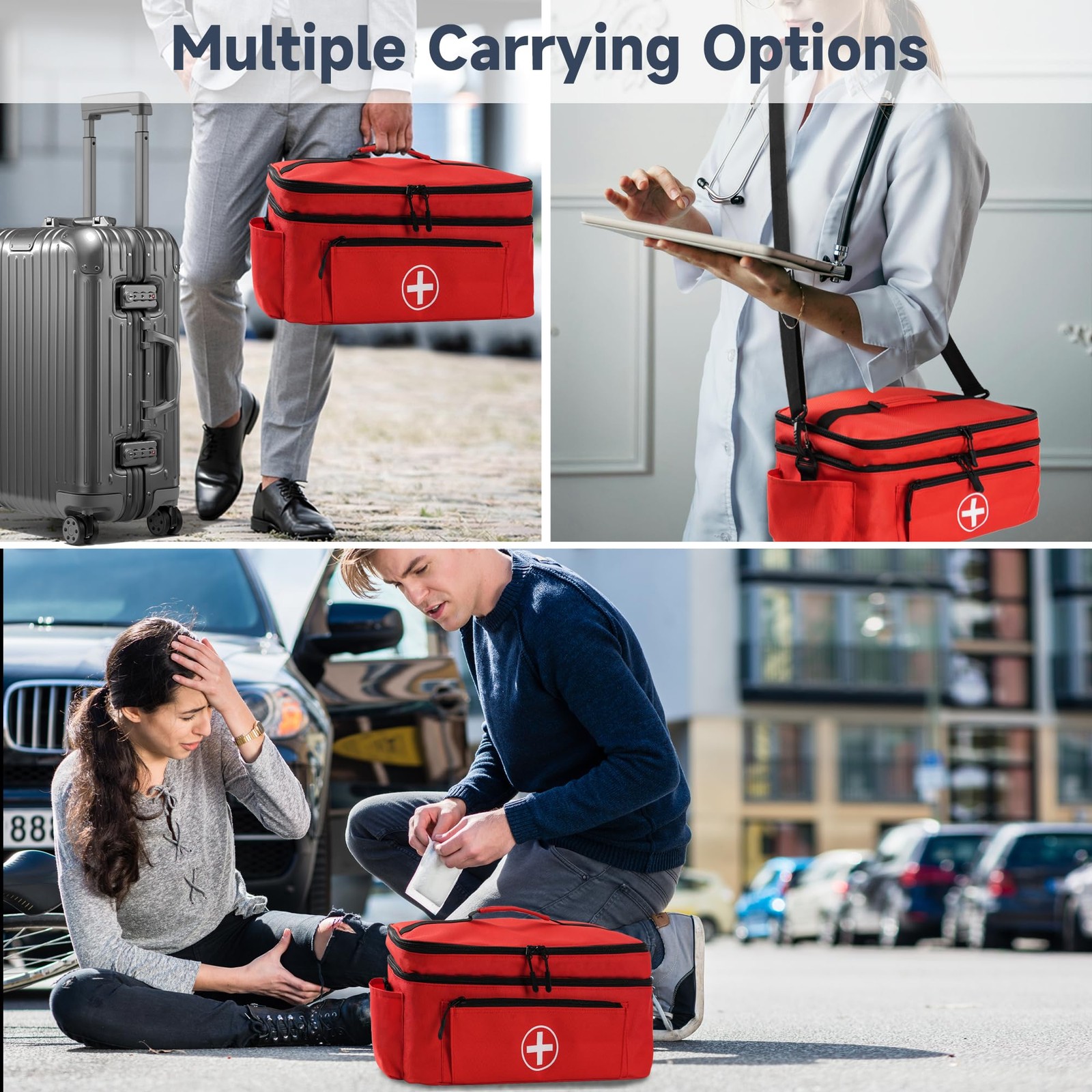 Medicine Organizer and Storage Bag Empty, Family First Aid , Bottle Organizer…