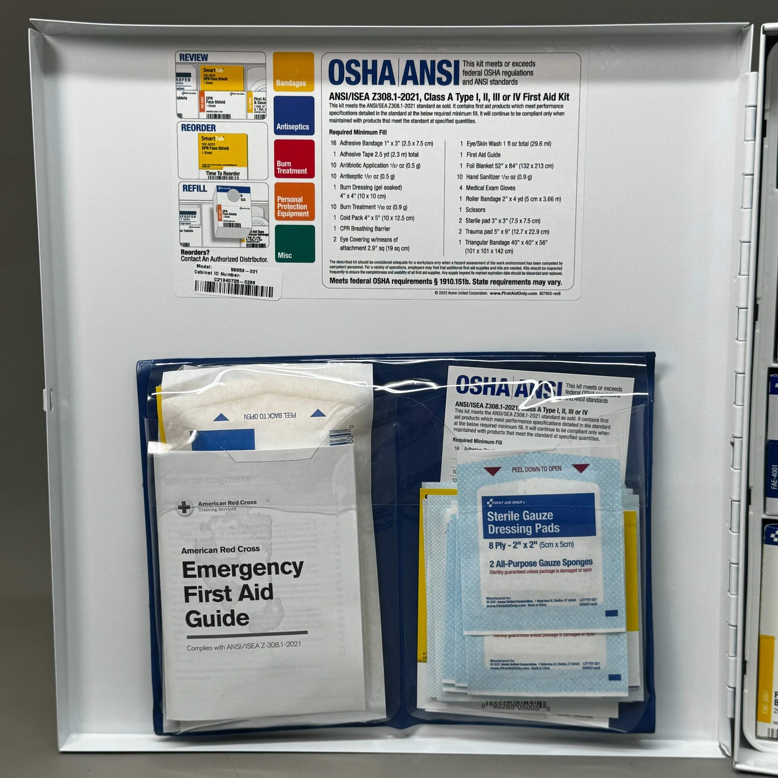 VESTIS FIRST AID 50 Person Large Metal Cabinet With Medication 7/25 59353-021 92