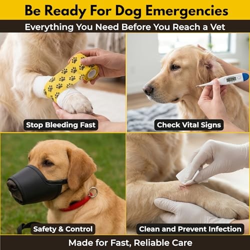 Dog and Cat First Aid Kit – Vet Approved, 74 Essential Items Pet Emergency Kit