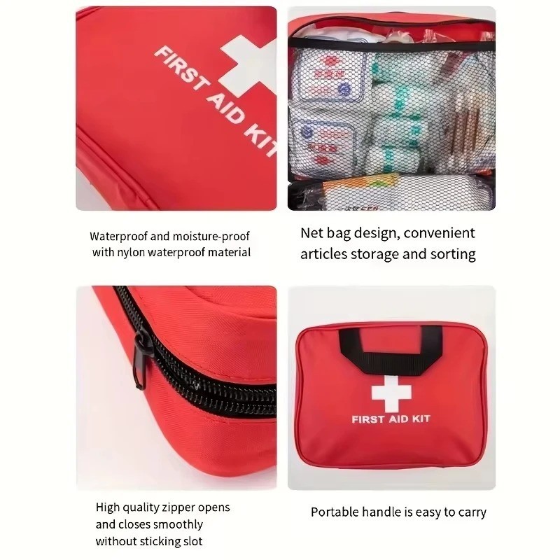 160 Pcs First Aid Car Kit Medical Emergency Trauma Basic Tactical Survival Bag