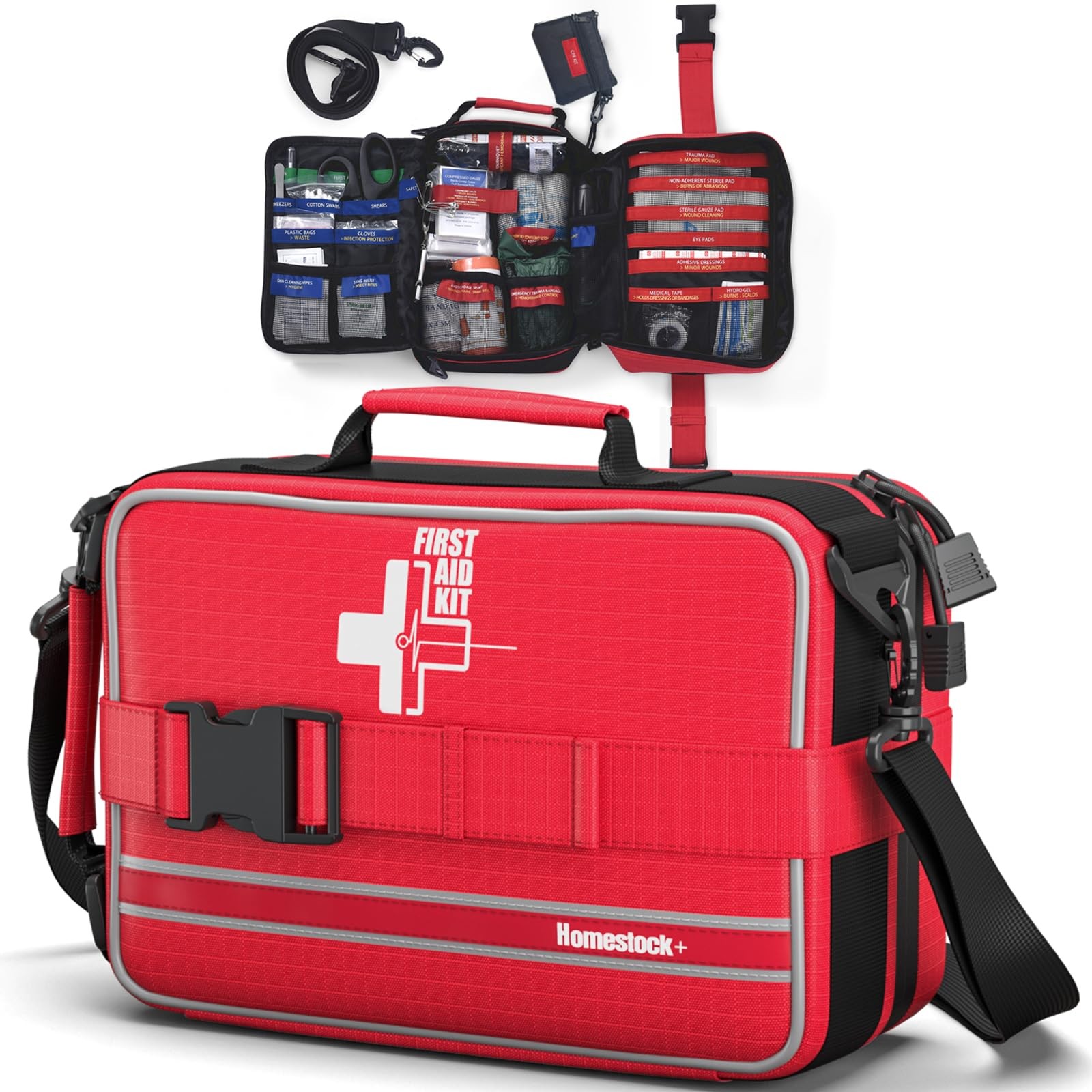 Comprehensive First aid Kits, First Aid Trauma Kit with Labelled Compartments…