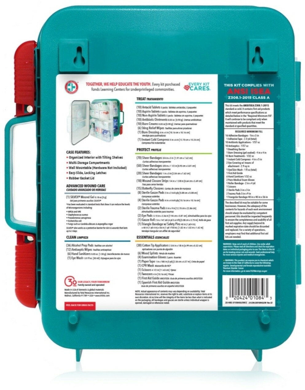 NEW 351 pc Emergency First Aid Kit Workplace OSHA ANSI