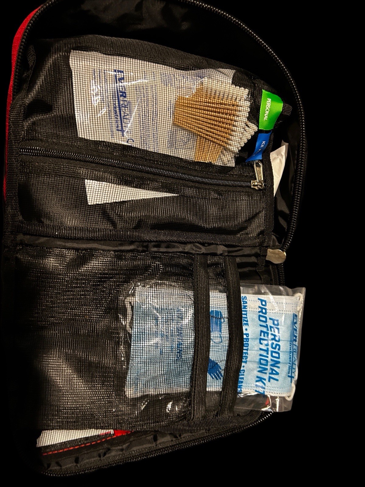 Ever Ready Industries Red First Aid Set Zip Pouch w/ Bandages, Pads, Ointment