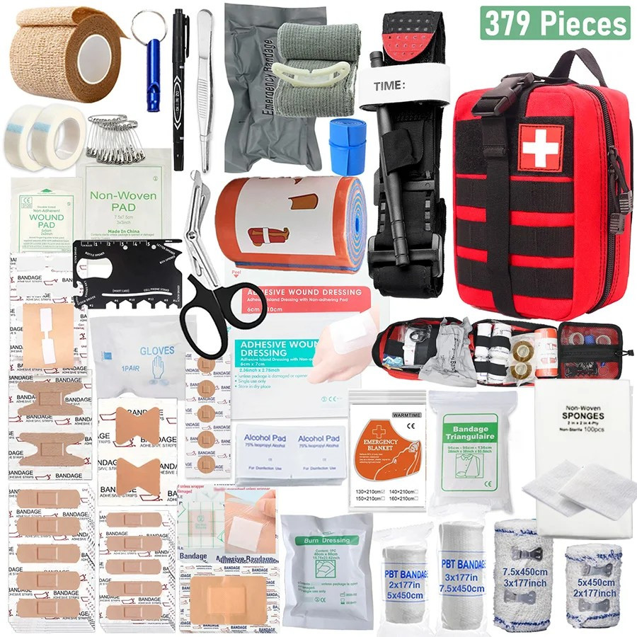 Surviveware Emergency Travel First Aid Kit Medical – Red