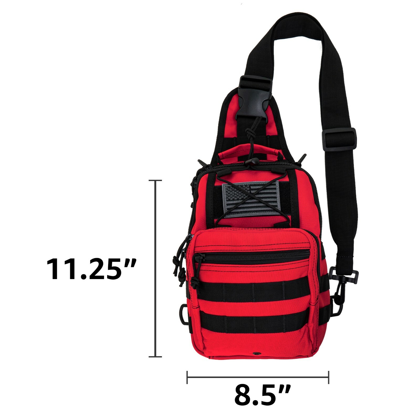 LINE2design First Aid Sling Backpack – EMS Emergency Medical Molle Bag – Red