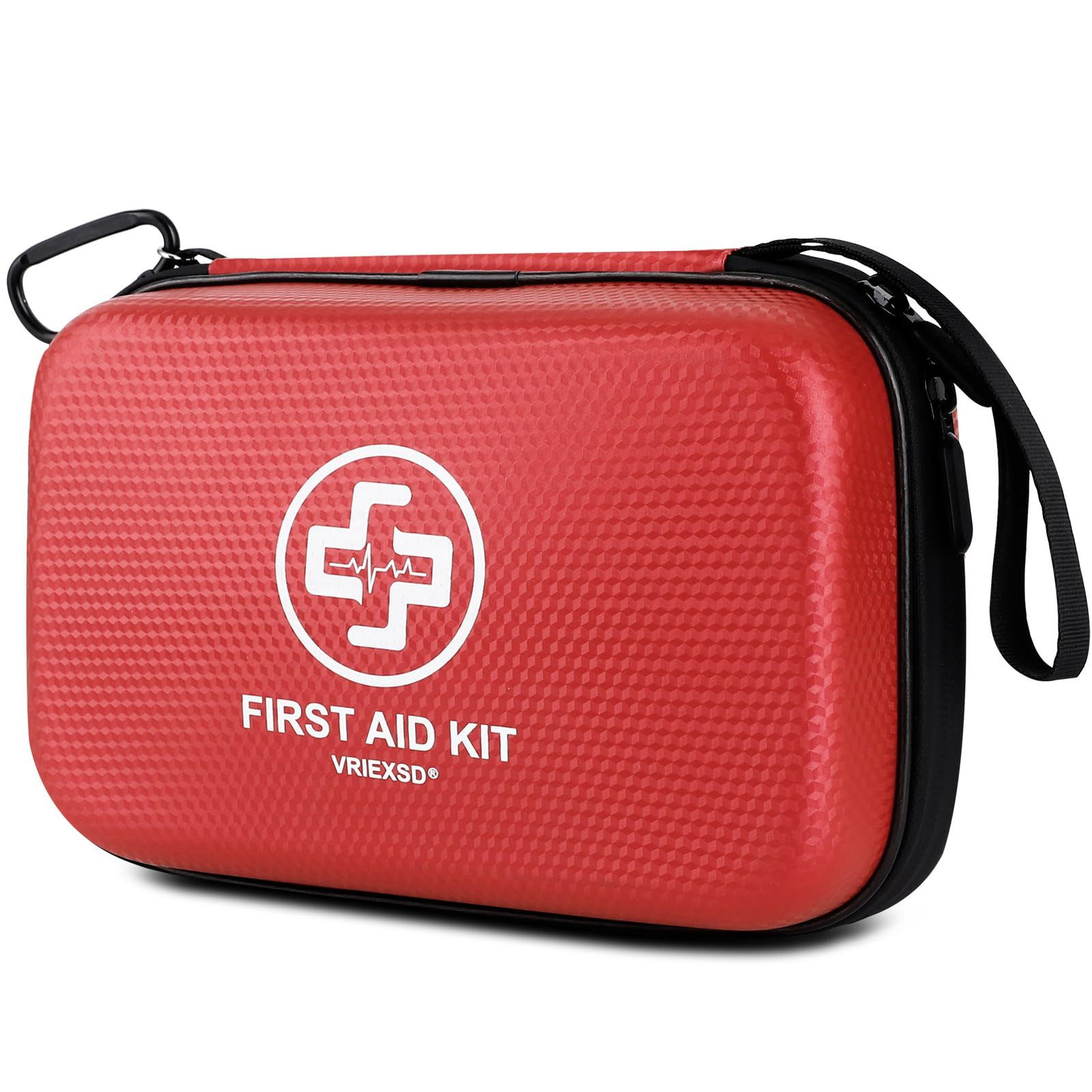 VRIEXSD Premium First Aid Kit, 320 Piece Waterproof Hard Shell Eva Red