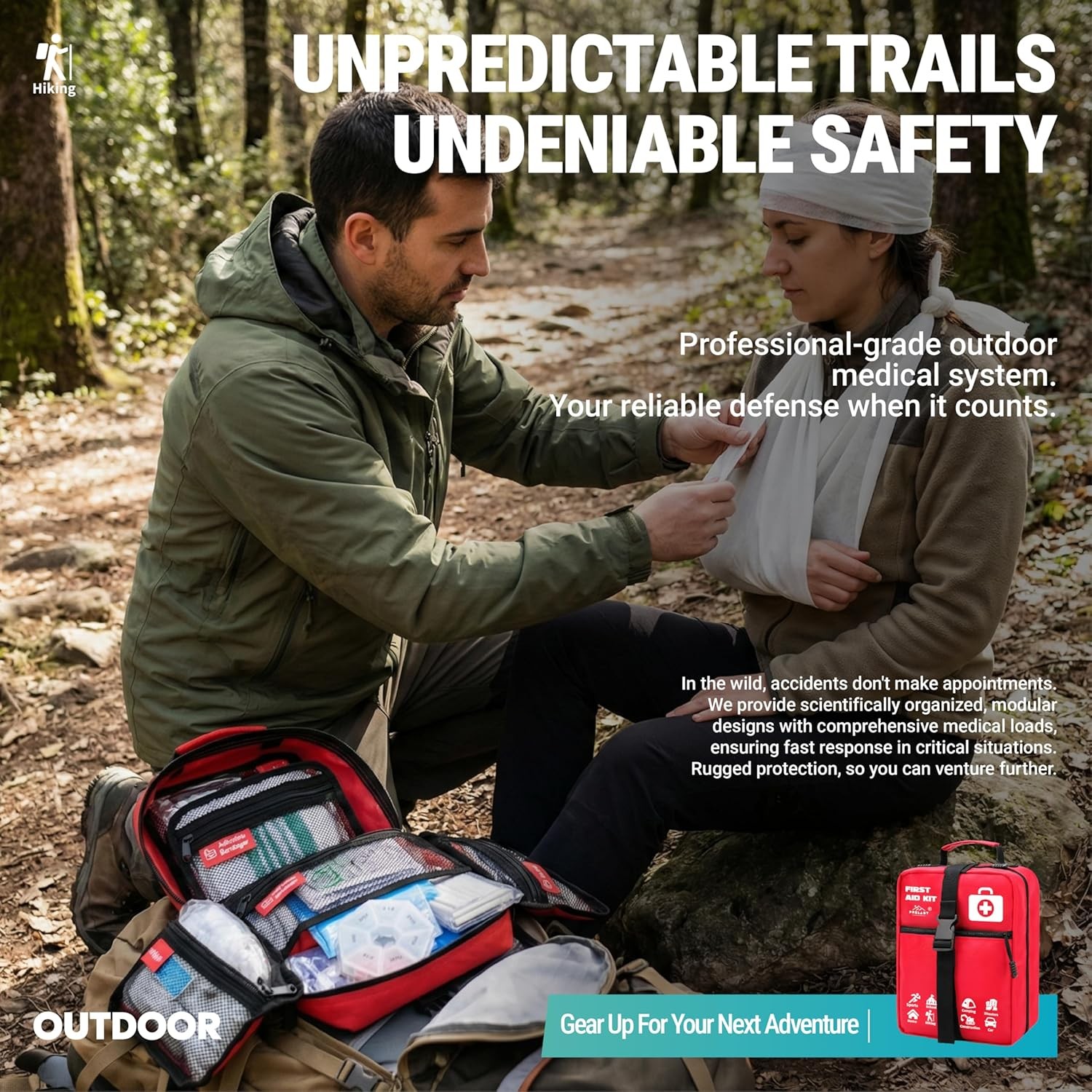 556 Piece Premium Large First Aid Kit, Survival Medical First Aid Bag – Labell
