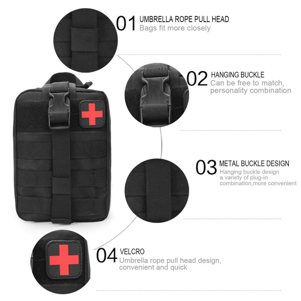 Tactical First Aid Pouch Kit Survival Military Medical Bag Utility Emergency Bag