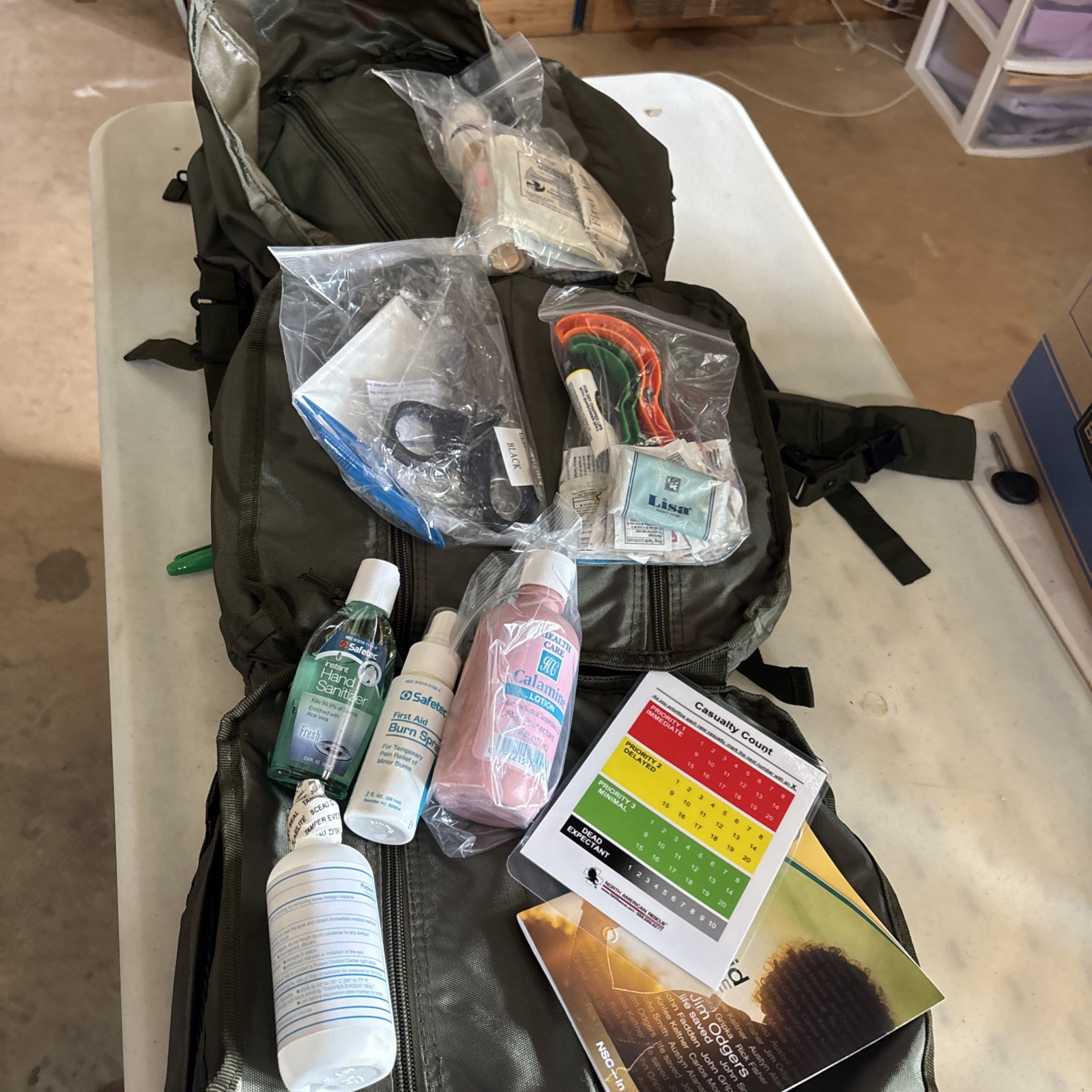 M17 Tri-Fold Medic Kit Fully Stocked FA110 by Elite First Aid – Olive Drab