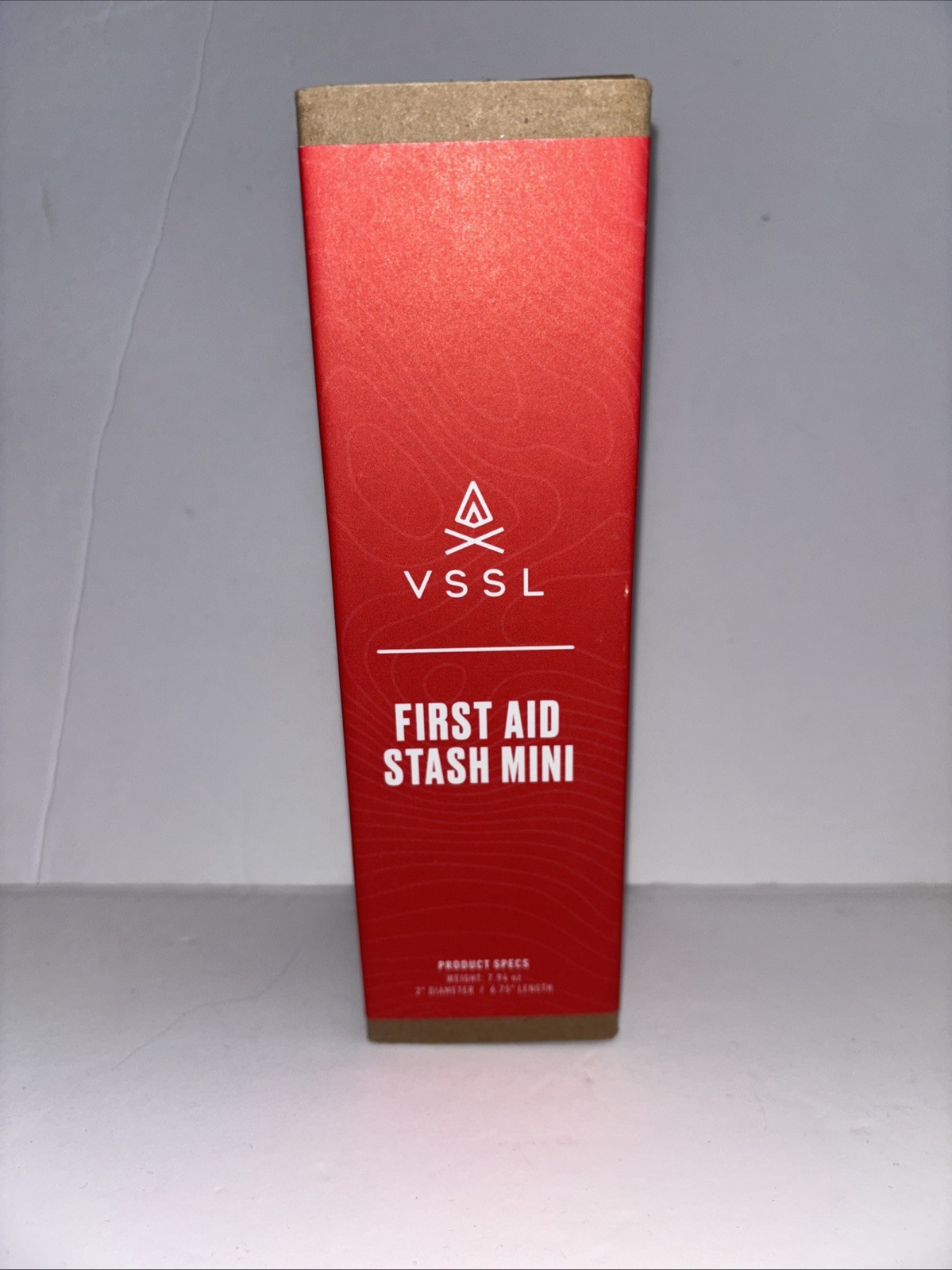 VSSL Mini First Aid Stash Aluminum Cylinder, End Caps, 3 Storage Bins & Tape