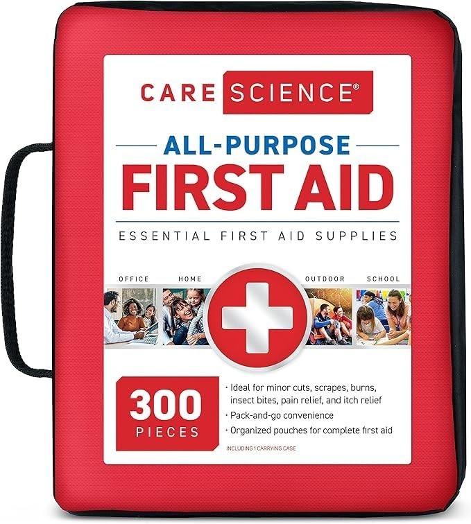 300-Piece First Aid Kit Emergency Medical Supplies Home Car Travel Case