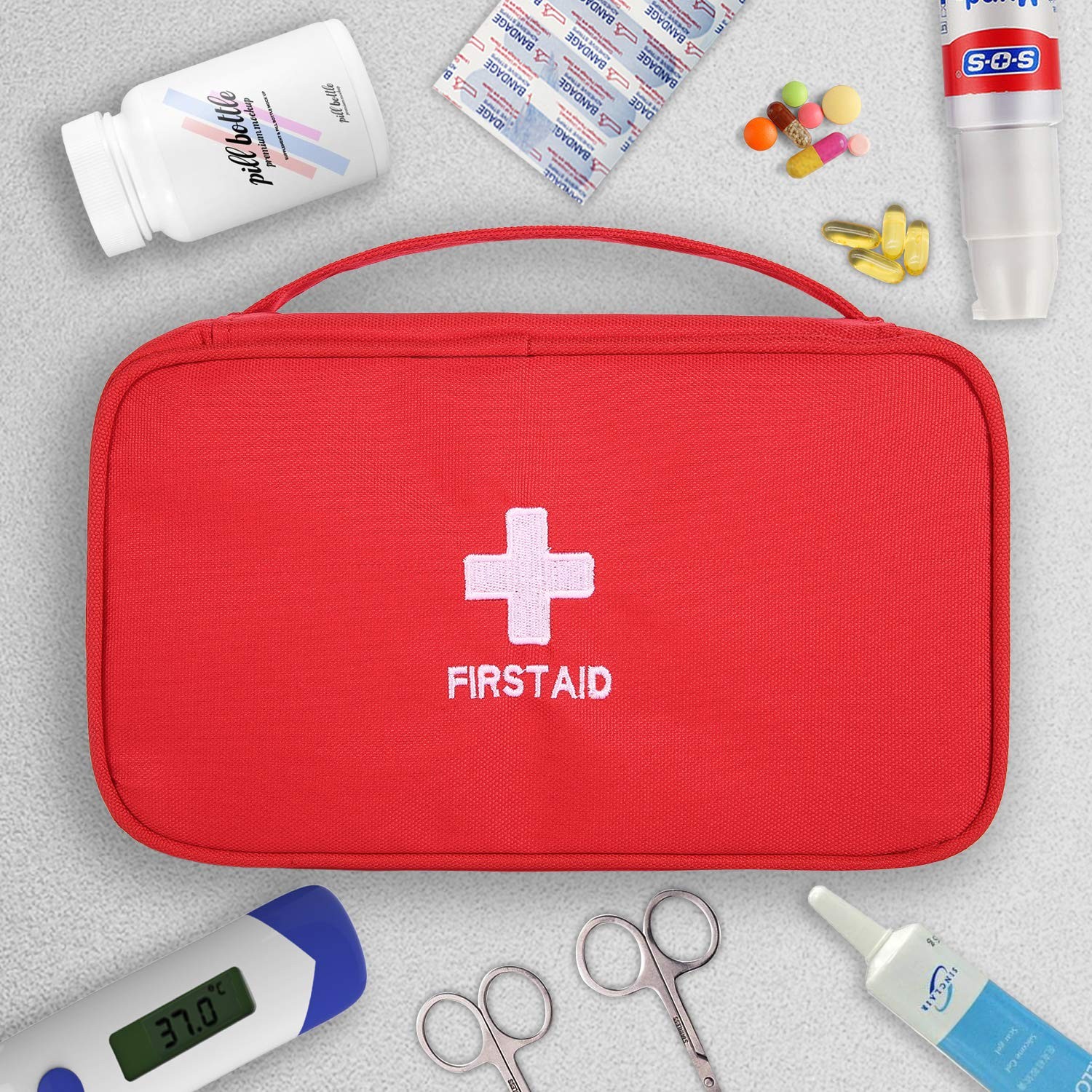 First Aid Bags Empty, Portable Travel Medicine Bag for Camping Hiking Vehicle…