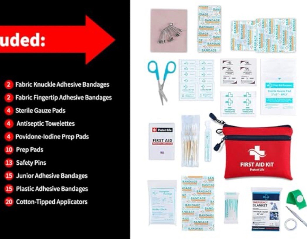 100pcs Survival First Aid Kit | Camping Hiking Emergency Travel