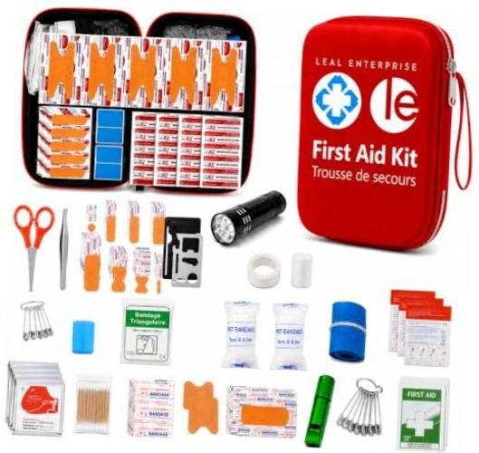 First Aid Kit 301 Piece – Fully Stocked Survival Emergency Kit for Home, Car,