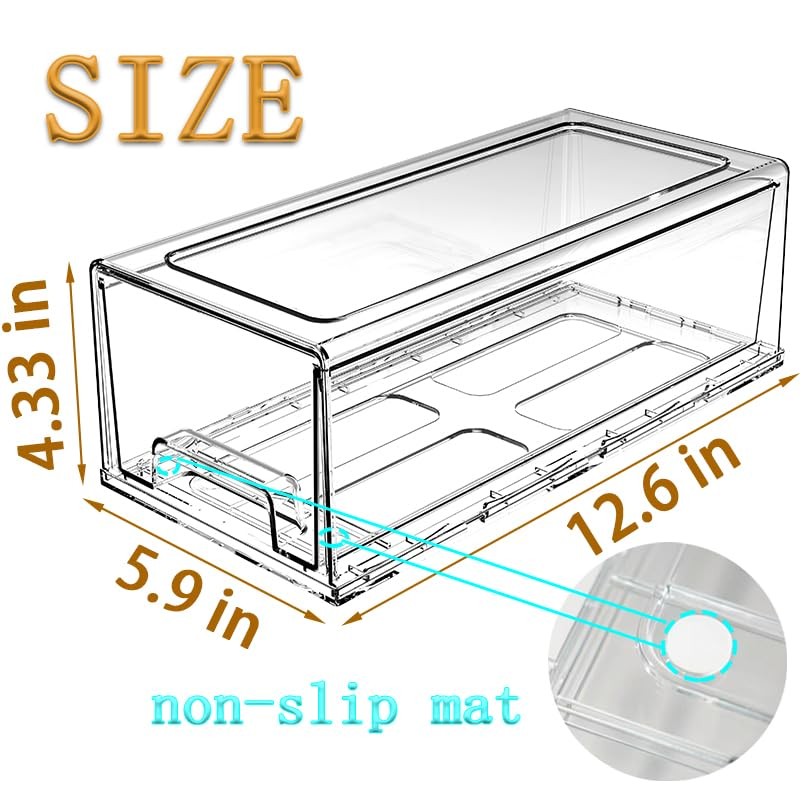 clear Drawer-Type Plastic Storage Box Bins Organizer，Family First Aid Kits Me…