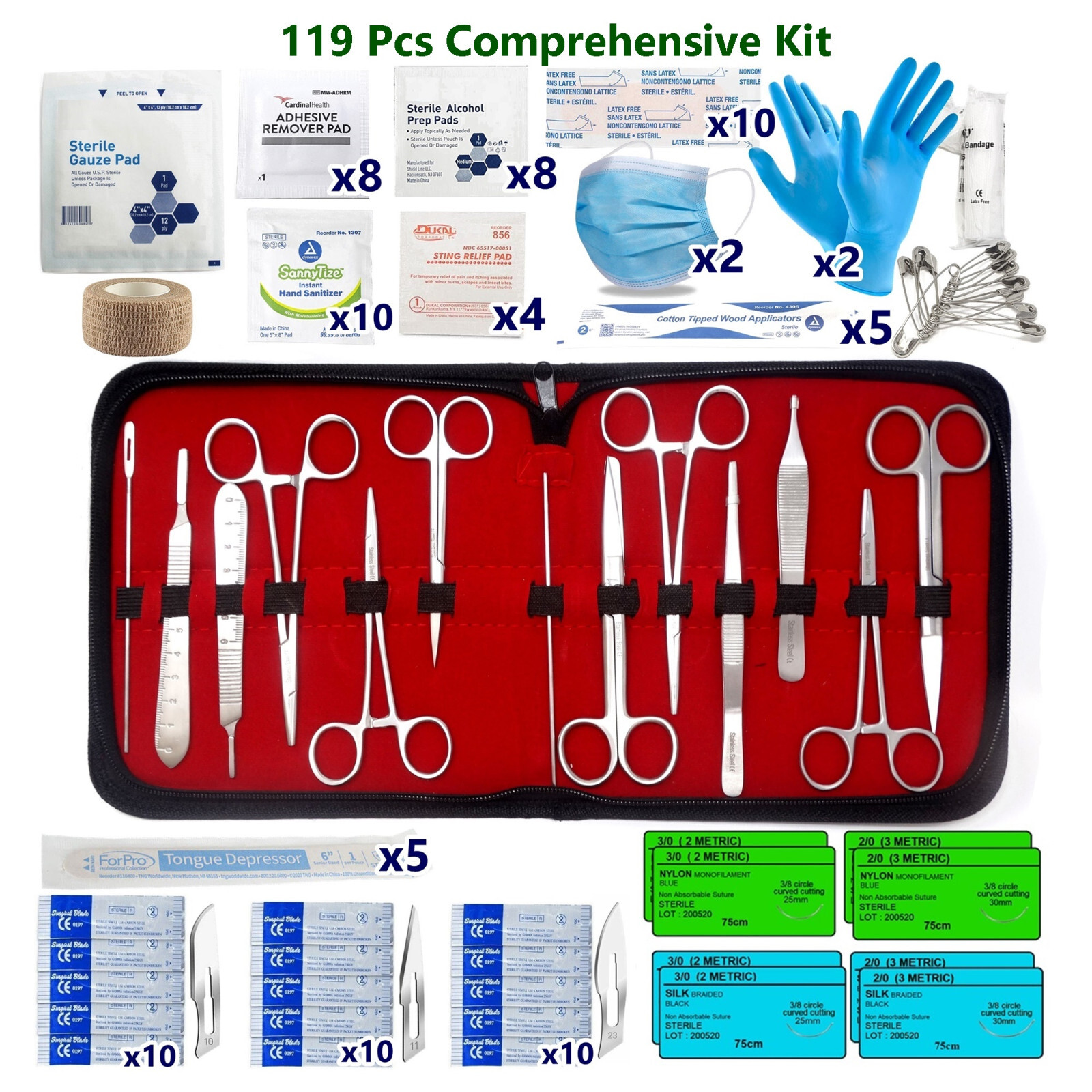 EMT 1st Emergency Responder First Aid Kit  Medical Trauma Bag for Disaster   NEW