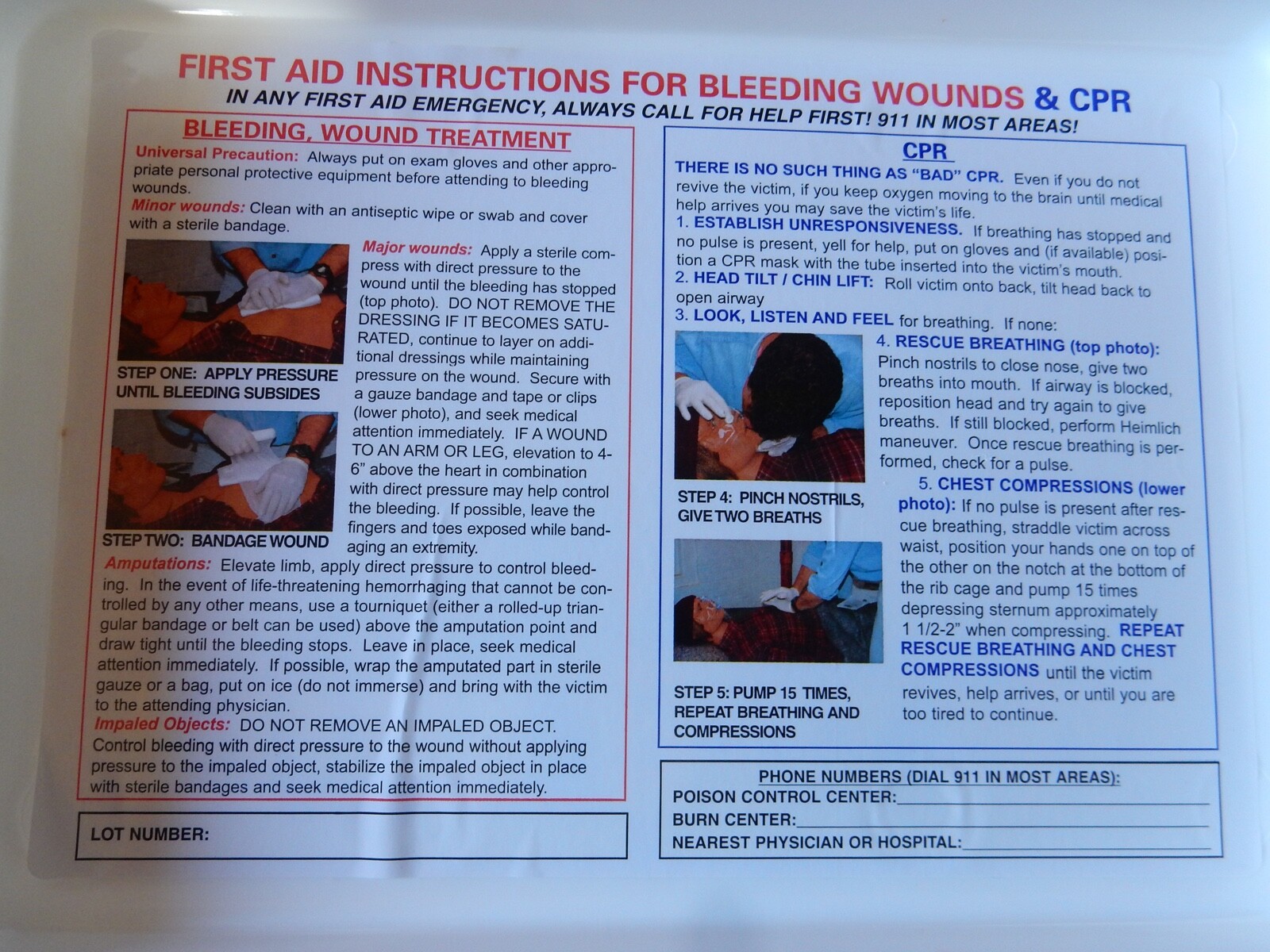 Weatherproof First Aid Kit #6430 OSHA Standards Approved