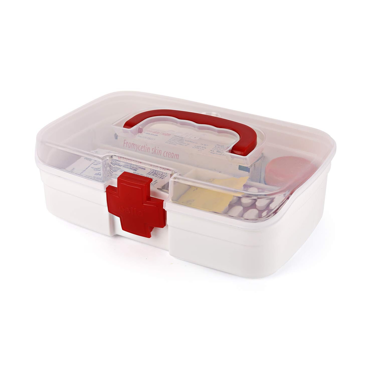 Medico Small First Aid Box, White, Plastic, Rectangular