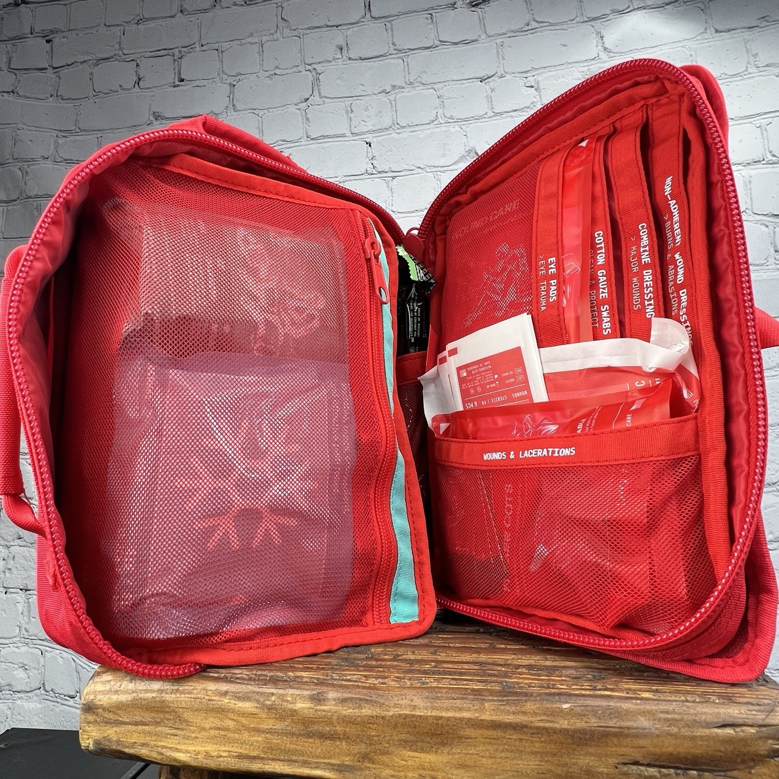 SurviveX Large First Aid Kit for Car, Travel & Home – Emergency Large, Red