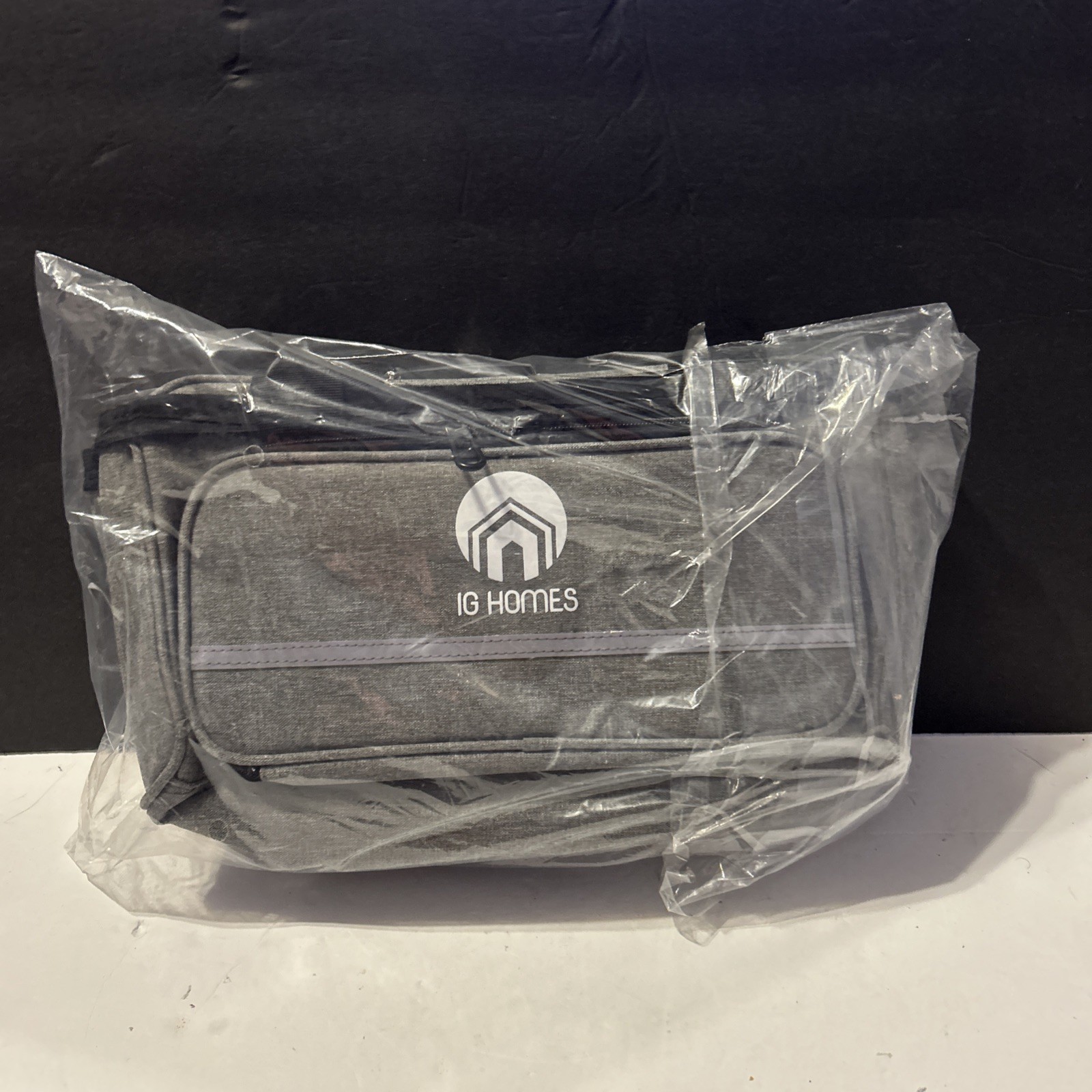 IG Homes Medicine Organizer Portable First Aid Kit Gray Cloth Bag Zippers Pouch
