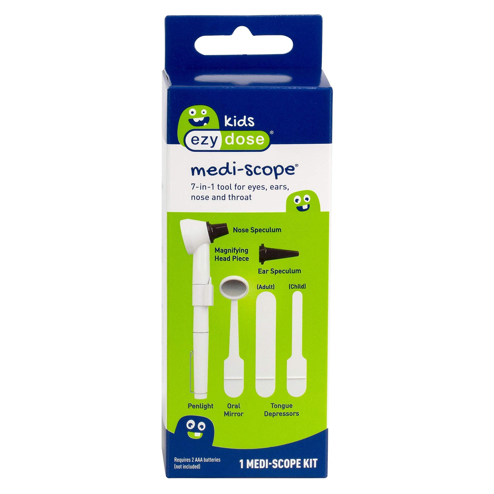 Ezy Dose Kids Medi Scope Kit, 7-in-1 Tool for Eyes, 5 Piece Set, Various