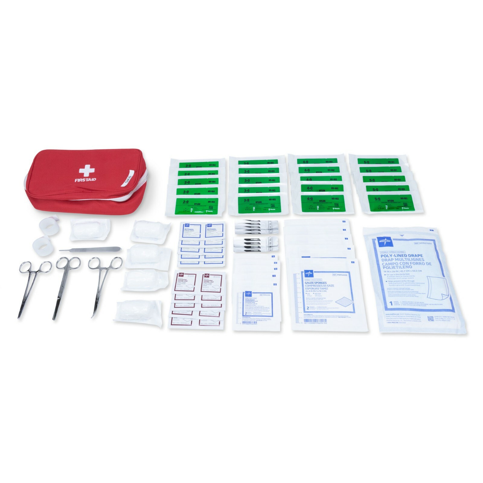 Advanced Surgical Suture First Aid Kit, Medical Trauma Survival Pack – 76 Piece
