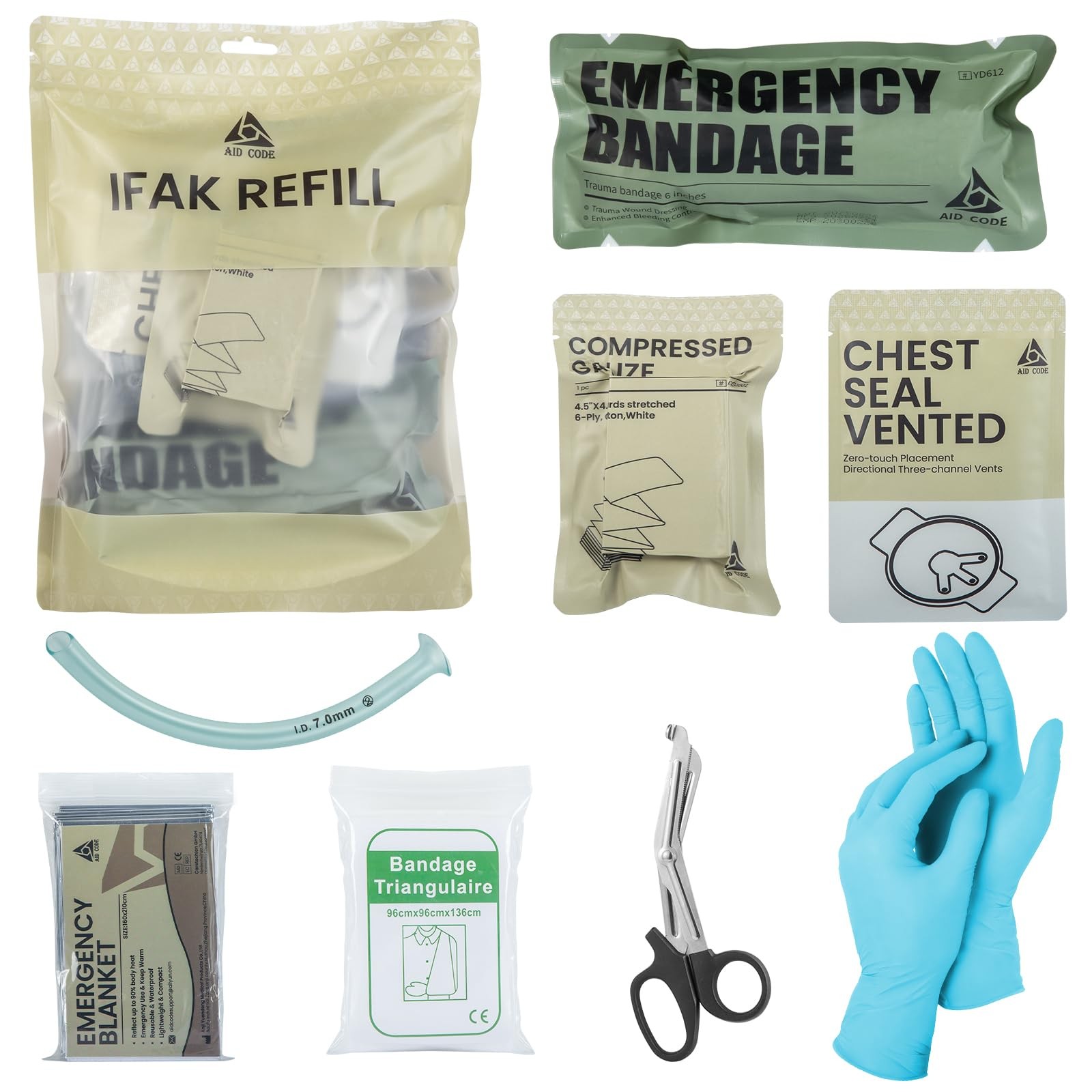 Ifak Refill Kit | Tactical Trauma Refill Kit | First Aid | Vented Chest Seal …
