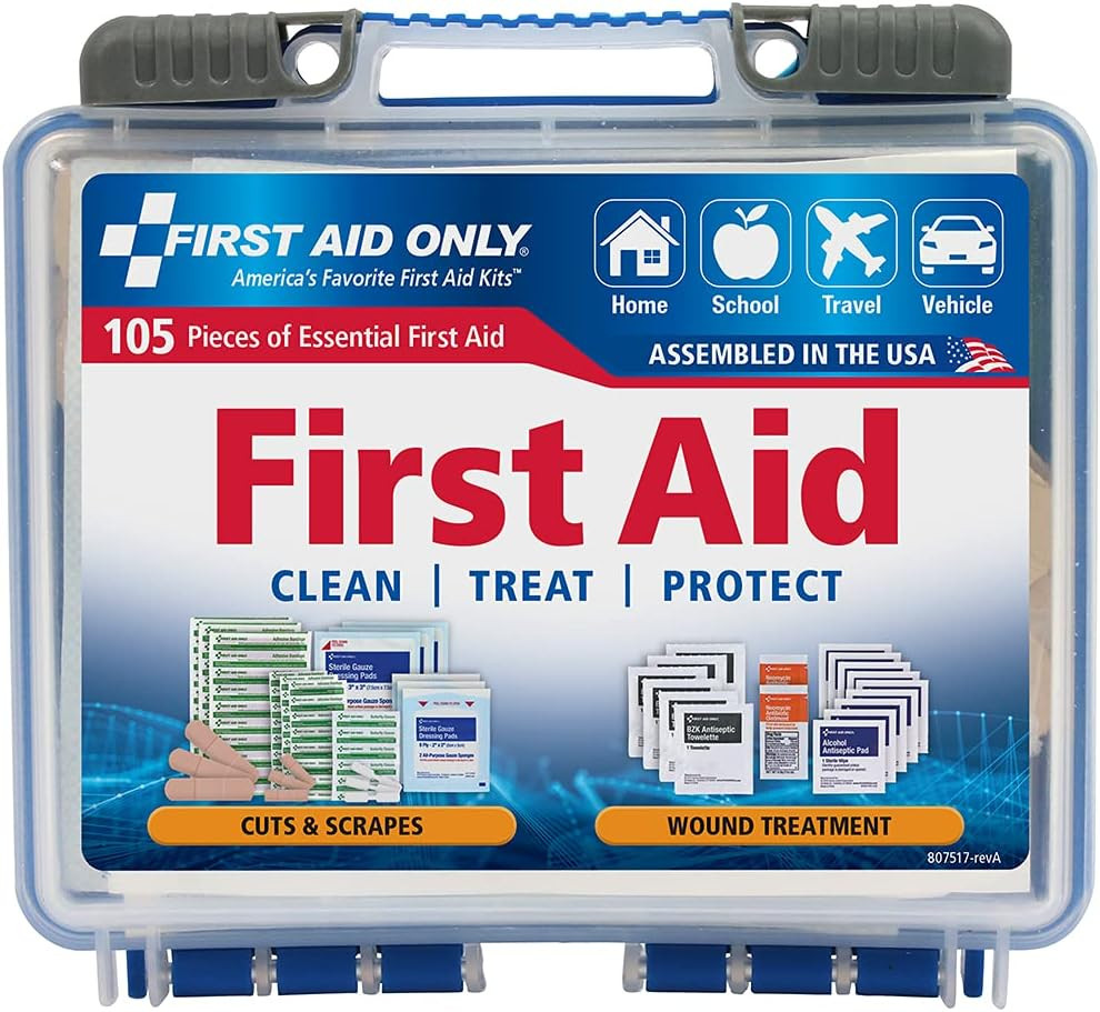 Emergency First Aid Kit for Car Travel Camping Home Office 105 PCS USA Assembled