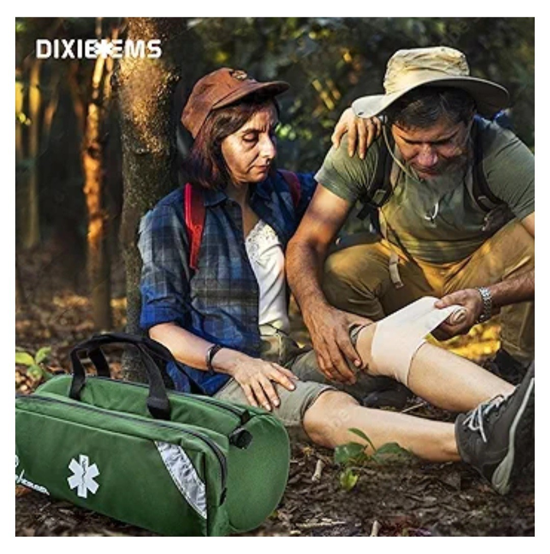 O2 Duffle Responder Bag for Medical Supplies with Side Pocket – Green