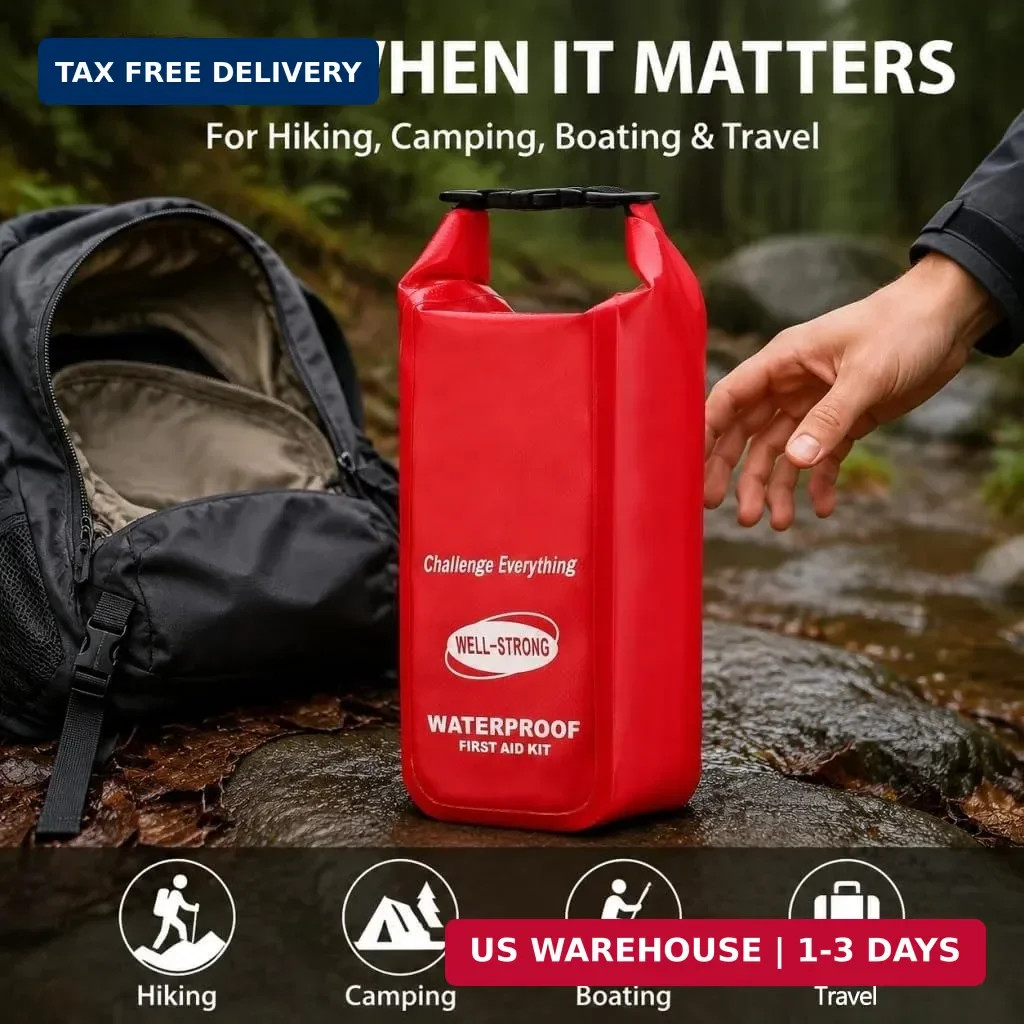 Waterproof First Aid Kit Roll Top Boat Emergency Kit with Waterproof Contents fo