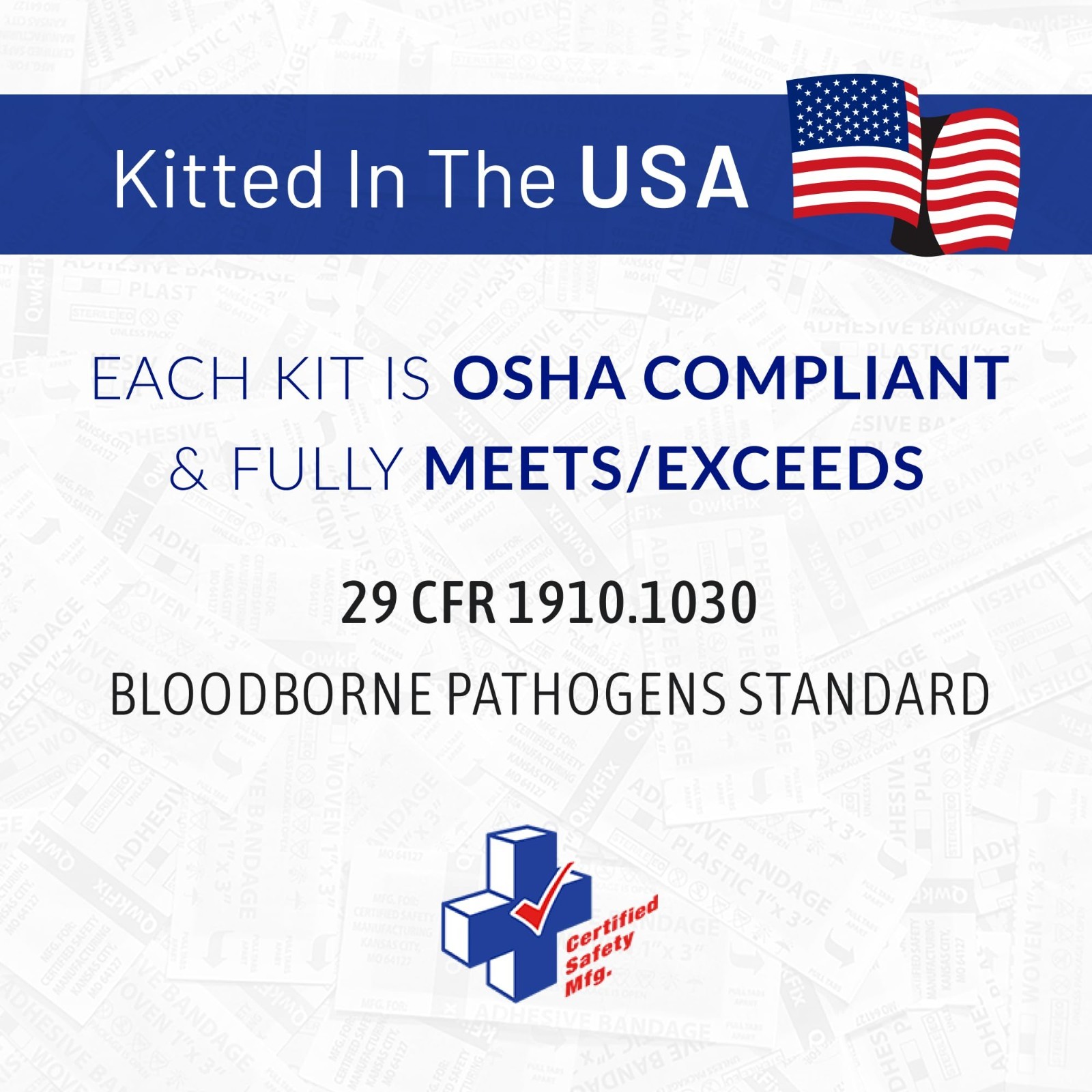 Bloodborne Pathogen Cleanup Kit – 22pc OSHA Compliant Biohazard Supplies, PPE &