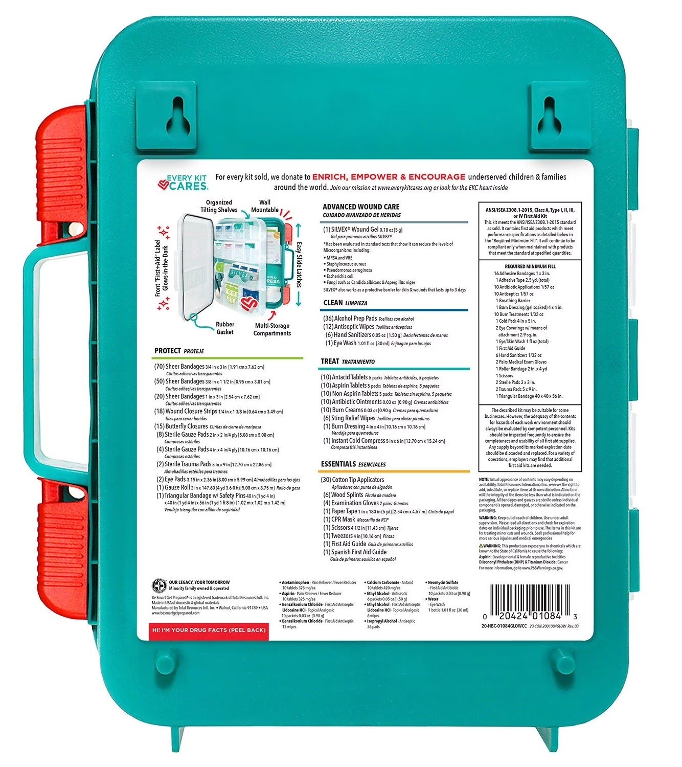 Emergency First Aid Kit 351 Pcs Workplace OSHA ANSI | Brand New – GLOW LABEL