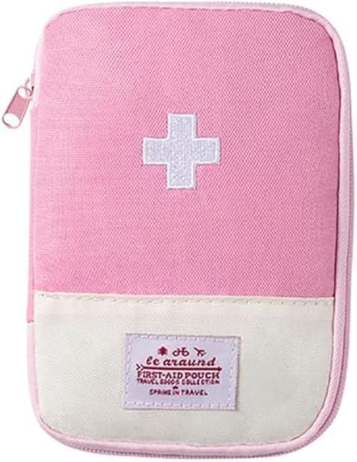 Pink First Aid Bag Empty, Empty First Aid Pouch, Mini Portable Bag for Outdoo…
