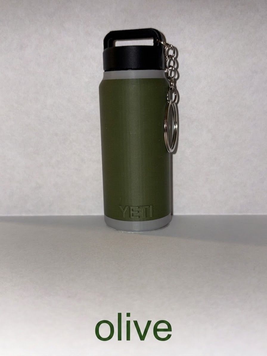 YETI Lip Balm Holder Keychain Twist Cap Key Ring Solid Multicolor 3.8in