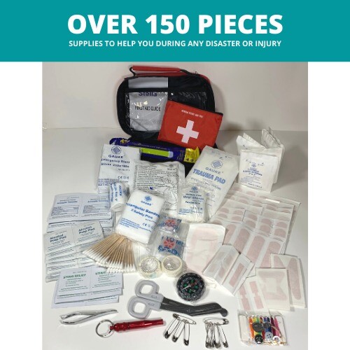 First Aid Kit 150+ Pieces | Home Auto Work Travel Sports