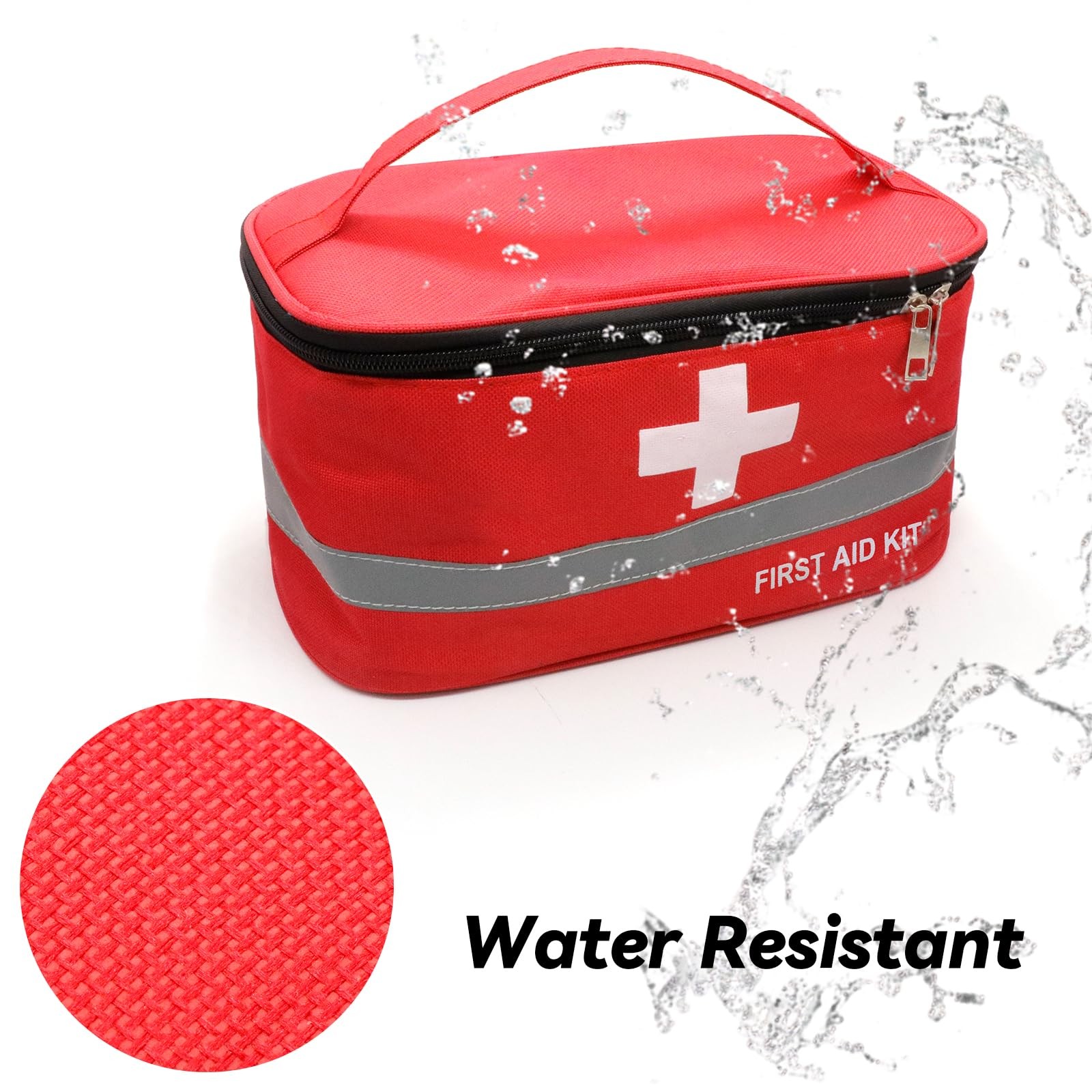 Empty First Aid Bag, 10.2×5.5×5.5 inches Portable Outdoor First Aid Medical S…