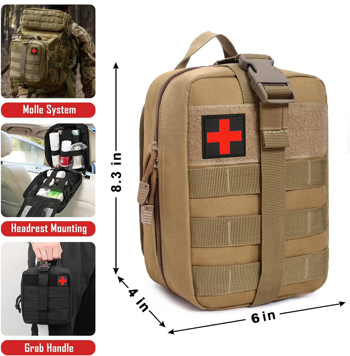 Tactical First Aid Pouch Rip Away Military Tear Away Medical Utility Pouch Bag