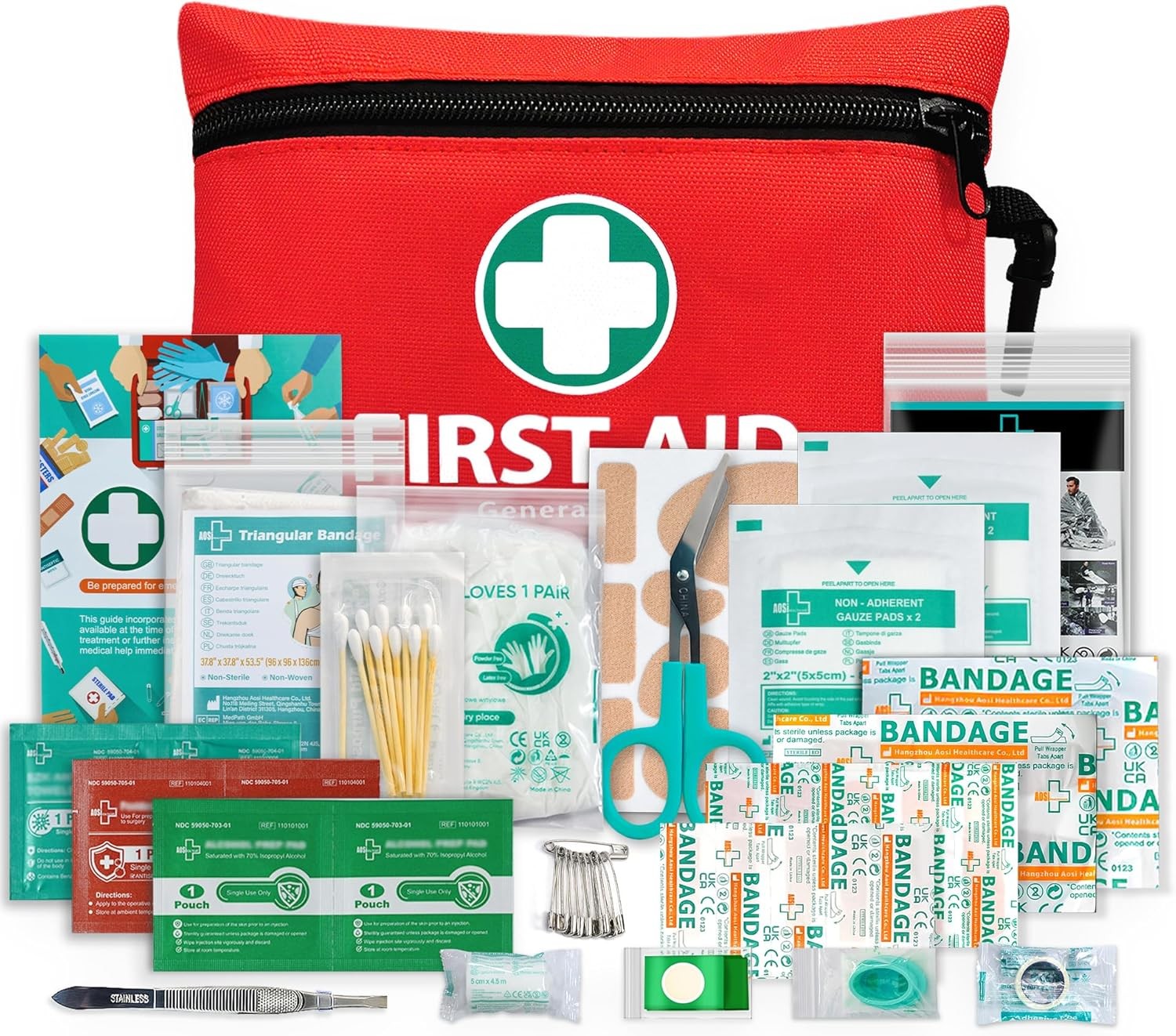 General Medi Mini First Aid Kit, 110 Piece Small First Aid Kit – Includes Emerge
