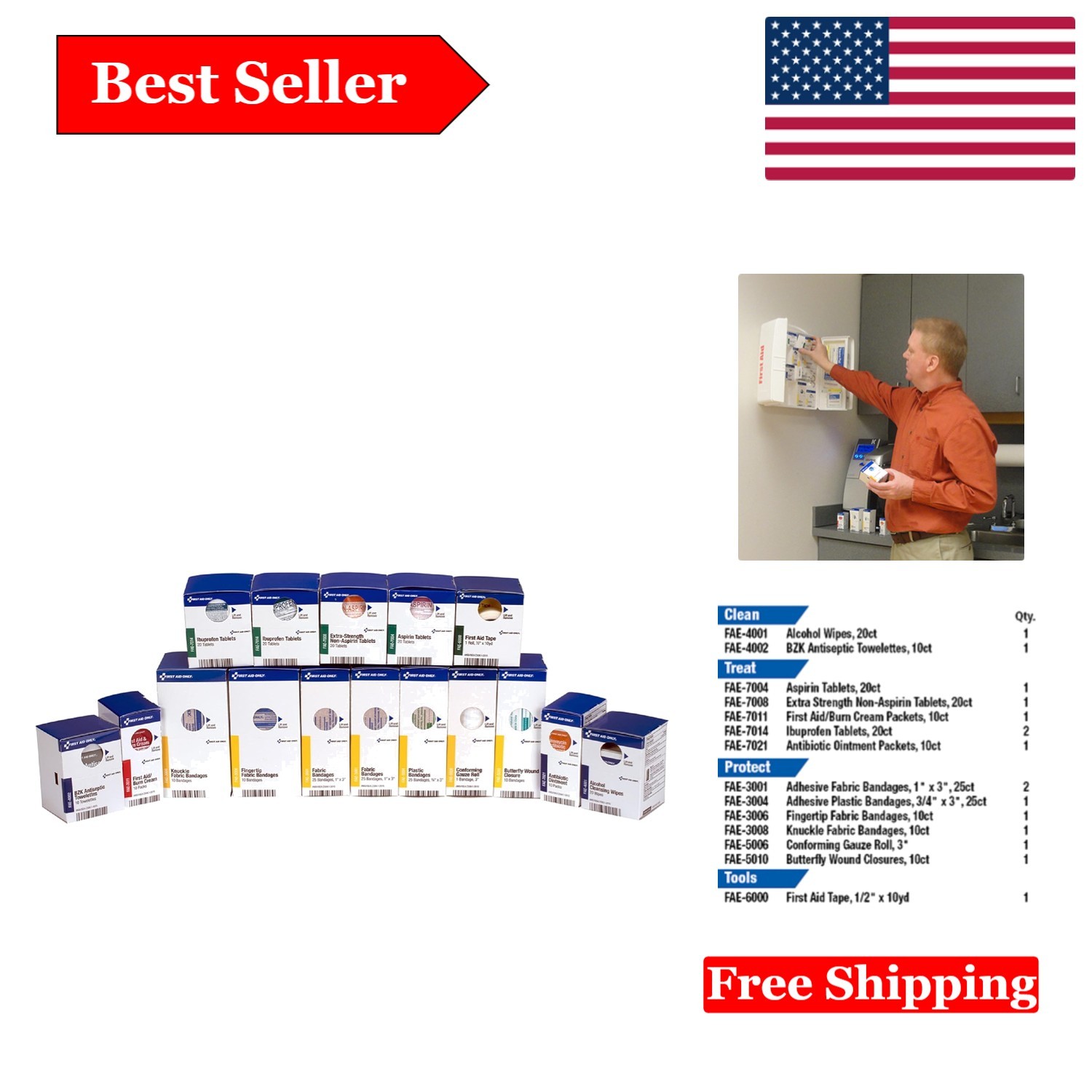 SmartCompliance 237-Piece First Aid Refill Kit – Ready for Any Minor Emergency