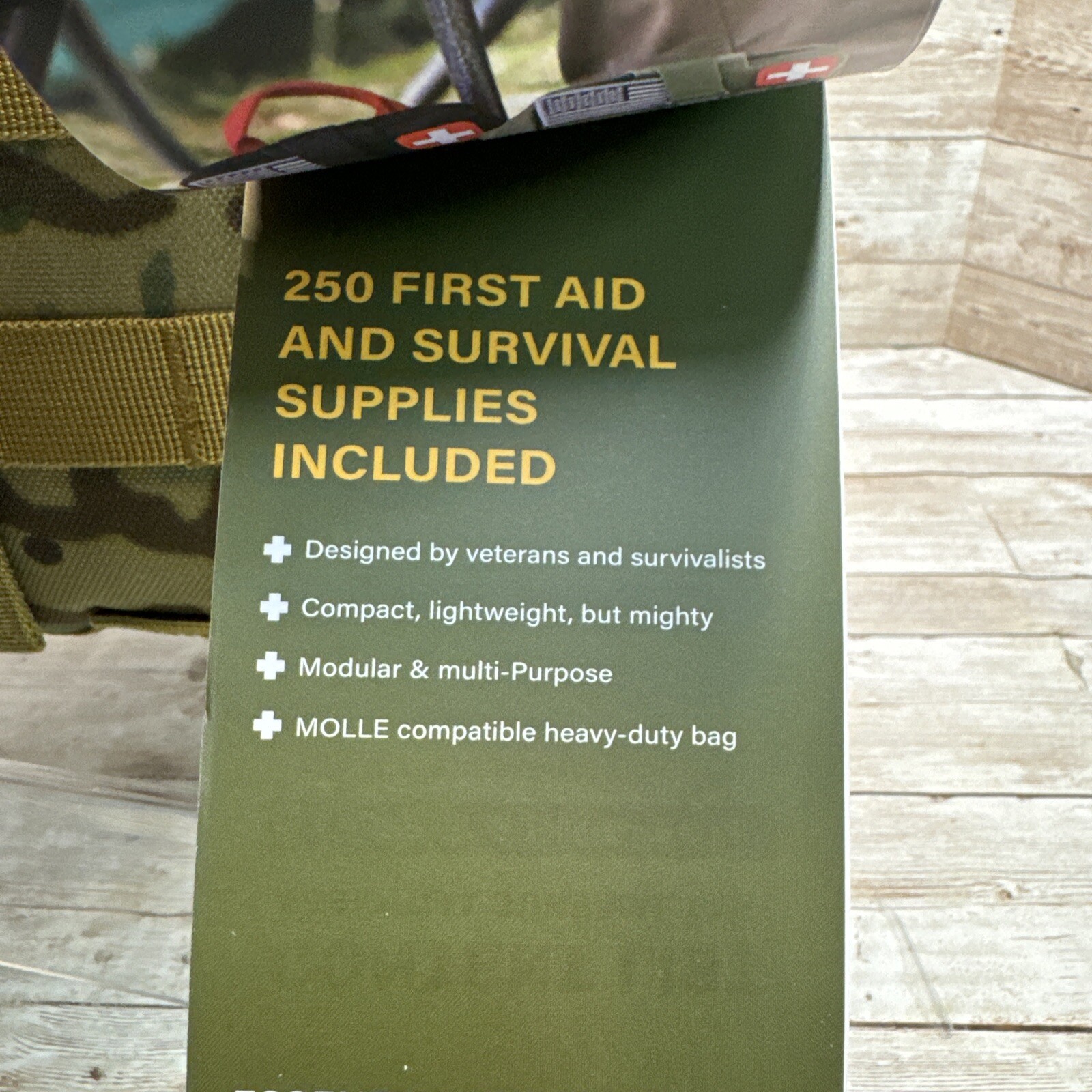 250 Pieces Survival First Aid Kit EMT Molle CamoPouch Survival Kit Outdoor Gear