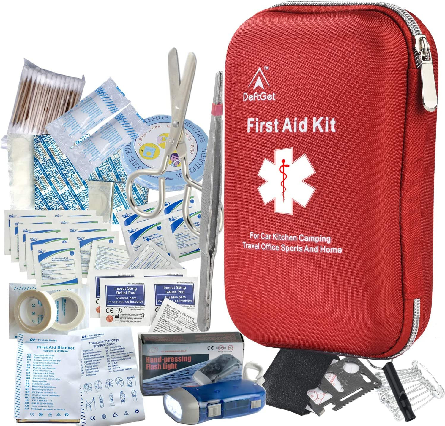 163-Piece Waterproof First Aid Kit,IFAK Molle System Portable Emergency Survival