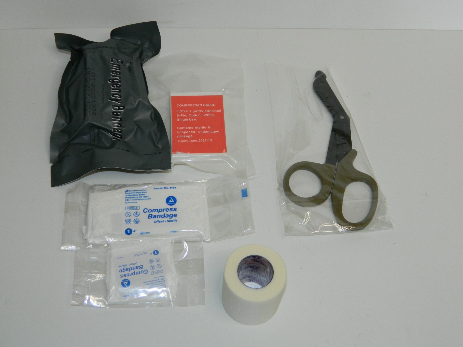Gauze Kit, First Aid Kit Refill, IFAK, Camping, Hiking, Preppers Vacuum Sealed