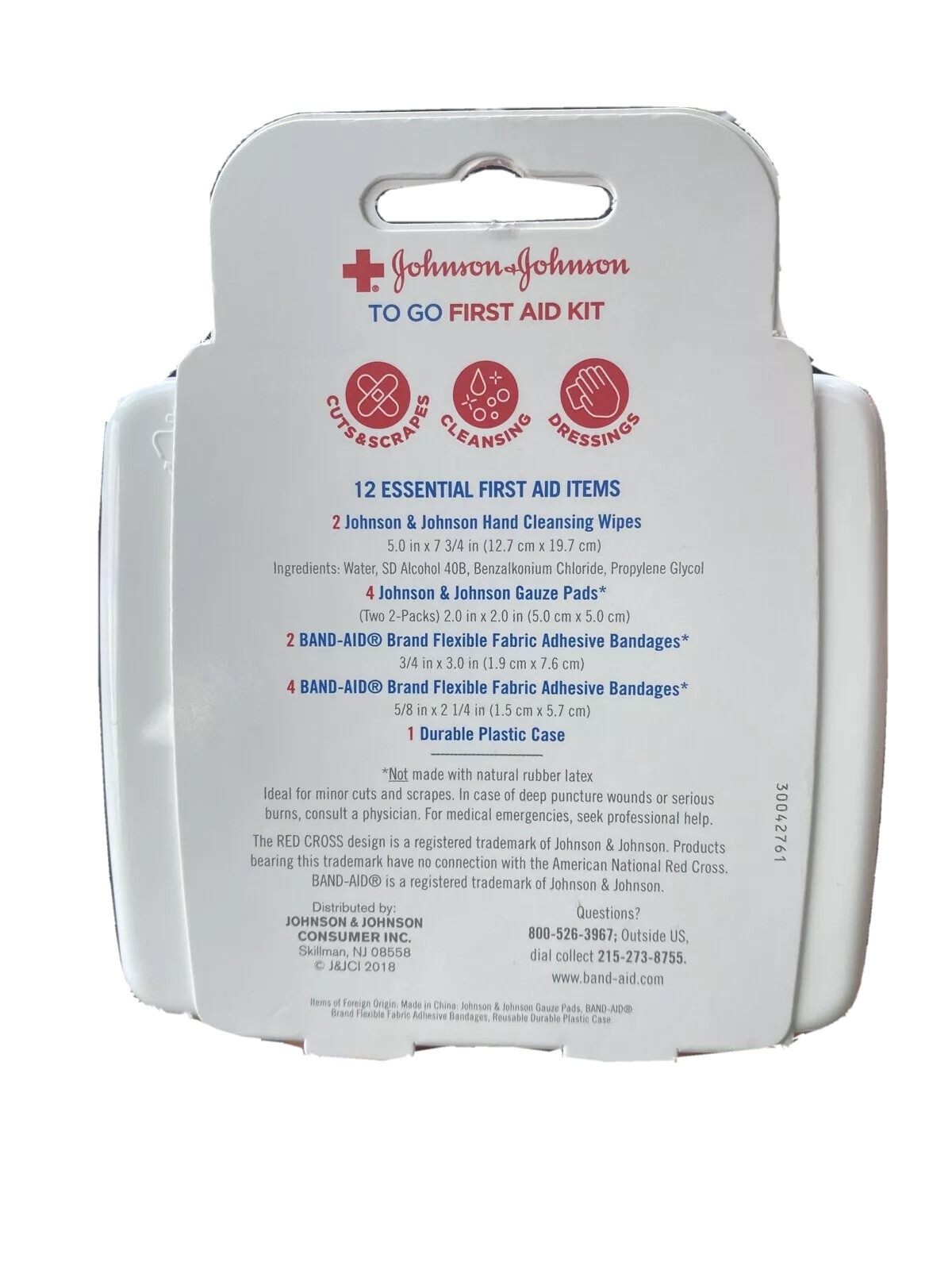 NEW JOHNSON & JOHNSON First Aid To Go 12 Item kit Pocket Size Purse Size