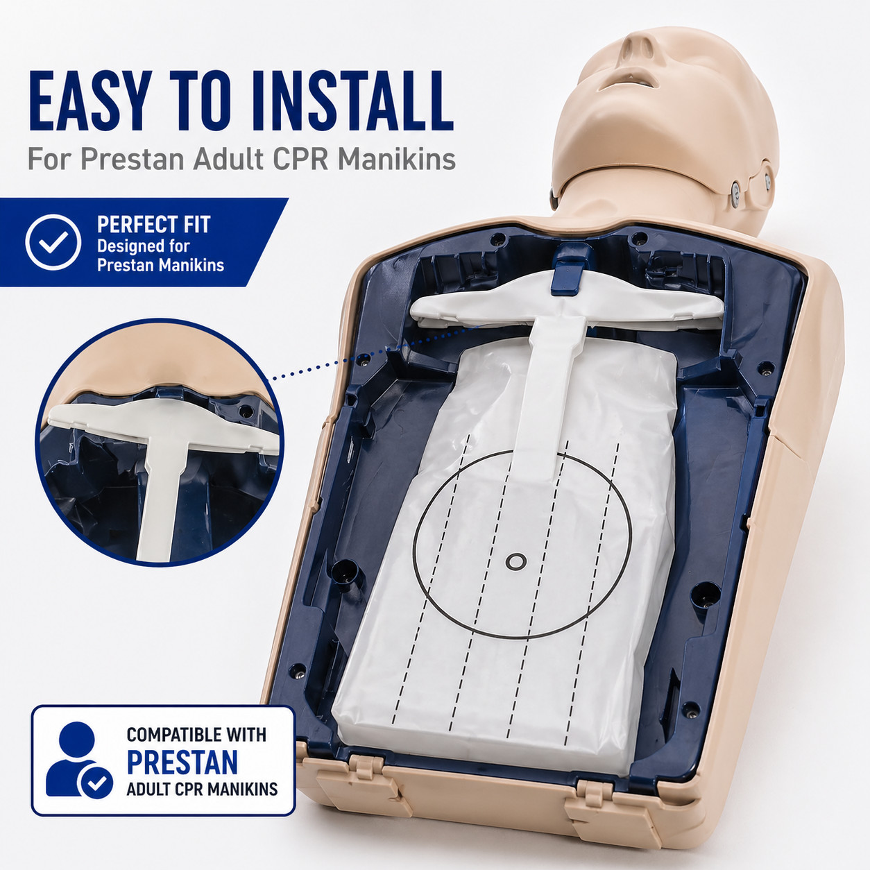 100PCS Disposable Lung Bags for Prestan Adult CPR Manikins