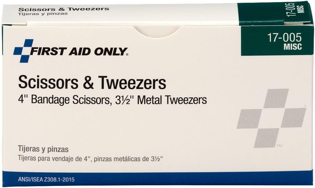 Portable Emergency Scissors and Tweezers Set – 4" Scissors for Quick First Aid