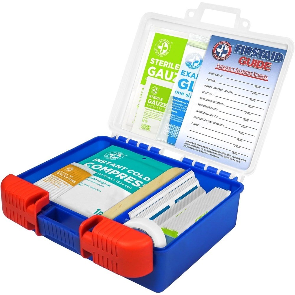 First Aid Kit for Minor Cuts Clean Treat Protect Home Office Car School Business