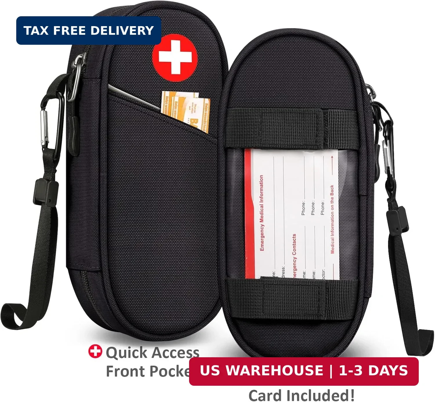 SITHON EpiPen Medical Carrying Case Insulated, Travel Medication Organizer Bag E