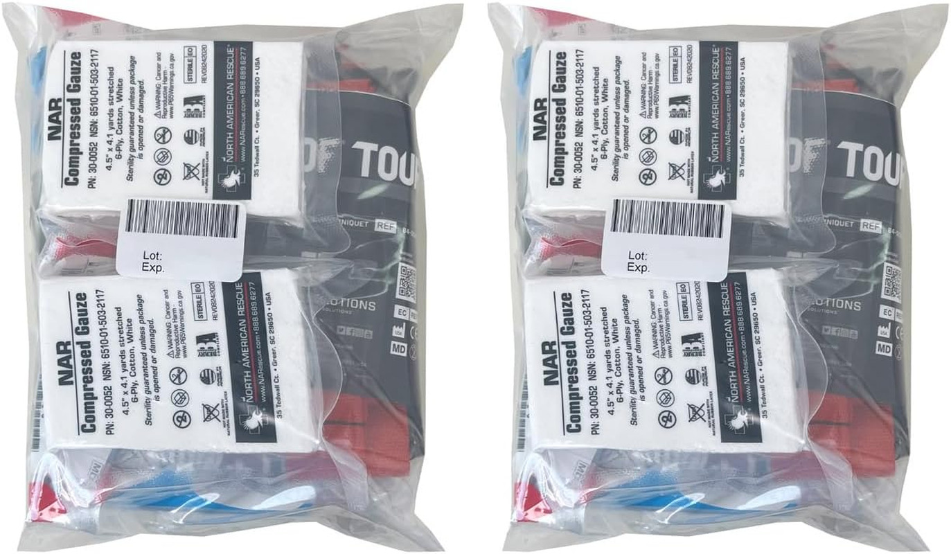 Stop the Bleed Kit – Dual Treatment for Trauma with Tourniquet, Gauze, Pressure