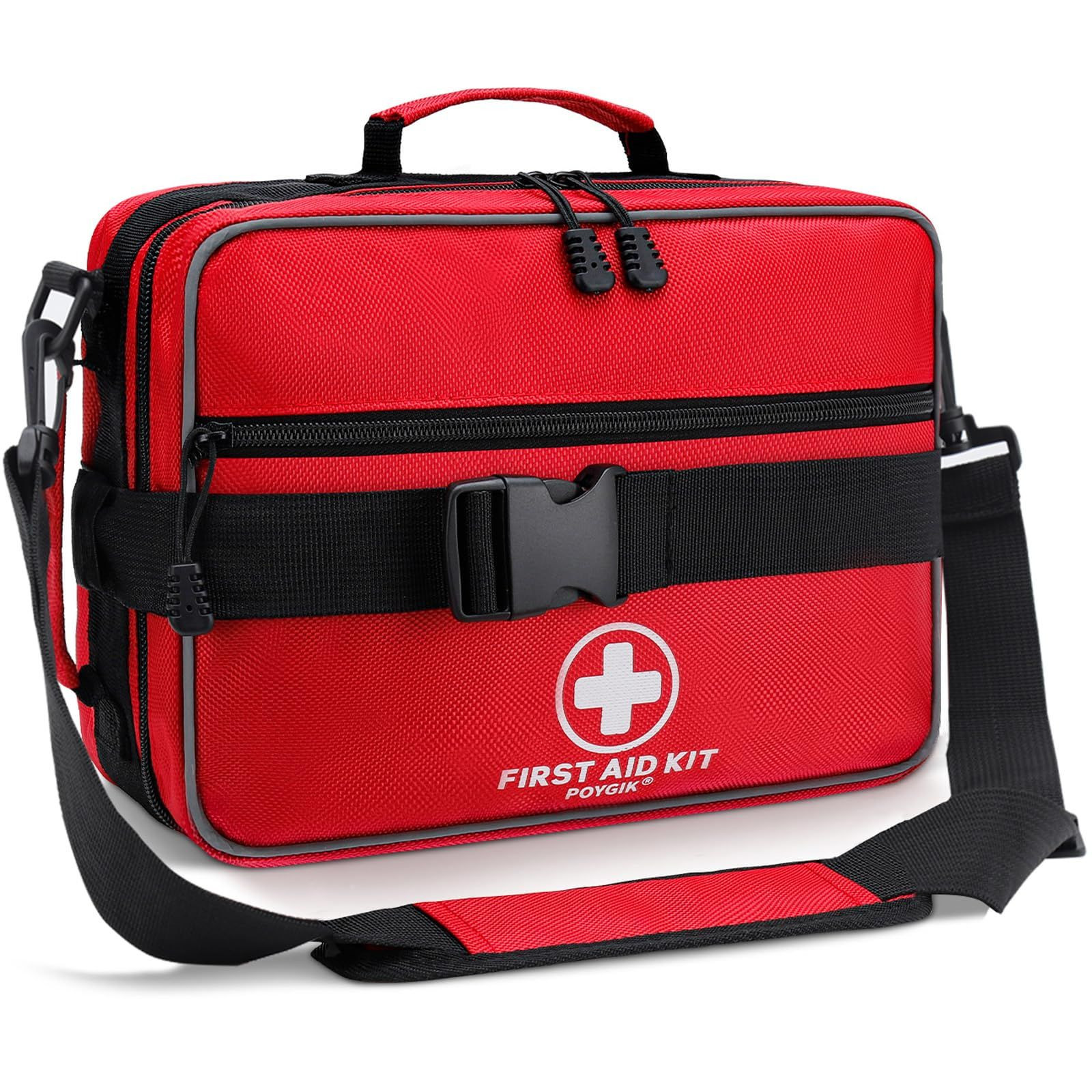 Poygik Premium 420 Piece Large First Aid Kit for Home, Car, Travel, Red