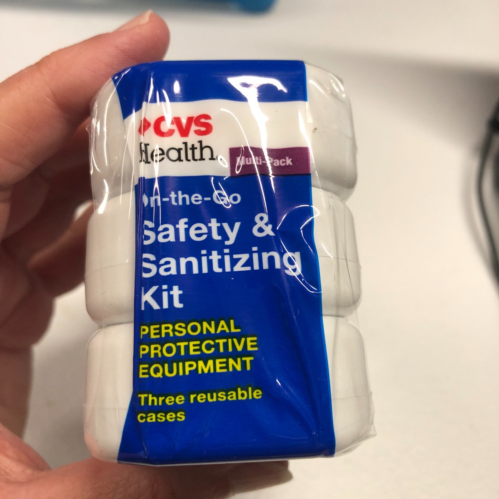 New sealed CVS Health On-The-Go Safety & Sanitizing Kit, 3 CT